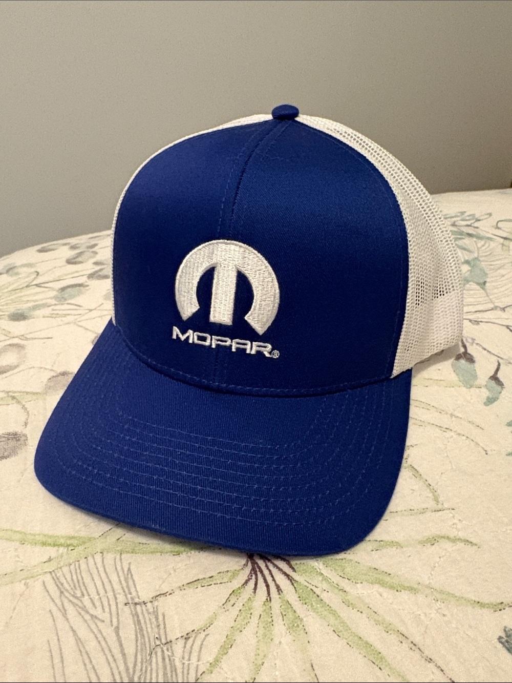 NEW Mopar Blue & White Trucker Hat